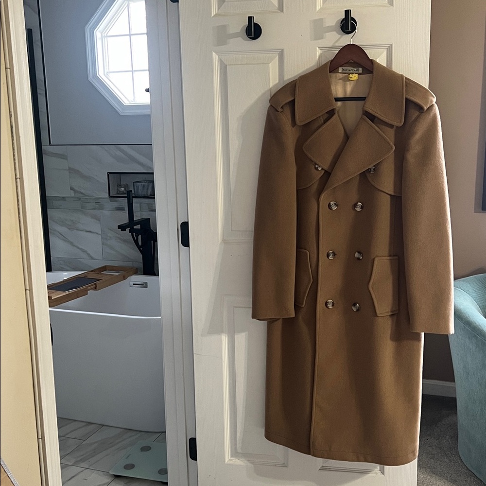 Men's Double-Breasted Camel Coat